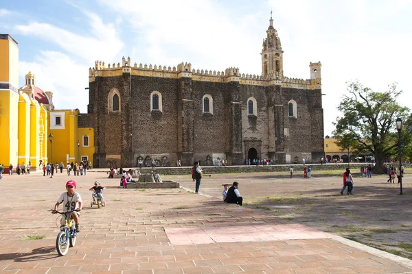 Cholula Puebla Mexiko 2019 Blick Auf Den Convento Franciscano San — Stockfoto