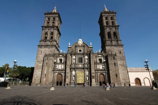 Ciudad Puebla Puebla México 2019 Catedral Puebla Centro Histórico Ciudad —  Fotos de Stock