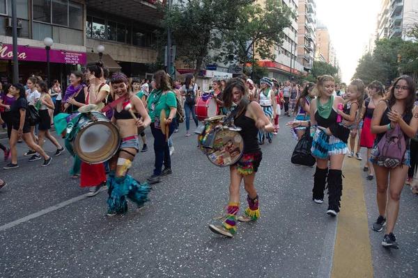 Cordoue Cordoue Argentine Mars 2018 Des Femmes Défilent Pour Réclamer — Photo