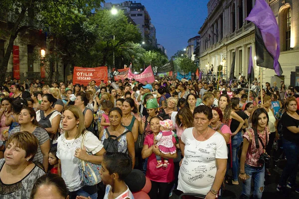 아르헨티나 코르도바 2018년 여성들이 여성의 자신의 권리를 요구하는 — 스톡 사진