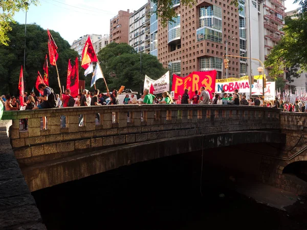 Cordoba Argentyna Marca 2016 Demonstracje Dniu Pamięci Prawdzie Sprawiedliwości Memoria — Zdjęcie stockowe