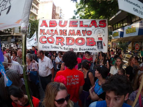 Córdoba Argentina Marzo 2016 Manifestaciones Día Memoria Por Verdad Justicia — Foto de Stock