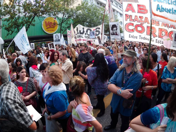 Cordoue Argentine Mars 2016 Manifestations Occasion Journée Souvenir Vérité Justice — Photo