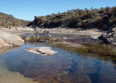 Los Chiorrillos nehri manzarası, Cabalango, Cordoba, Arjantin
