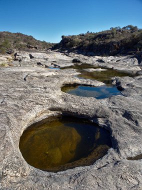 Los Chiorrillos nehri manzarası, Cabalango, Cordoba, Arjantin
