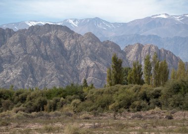 La Rioja eyaleti, Arjantin, doğal rota 76 yanında görünümü. 