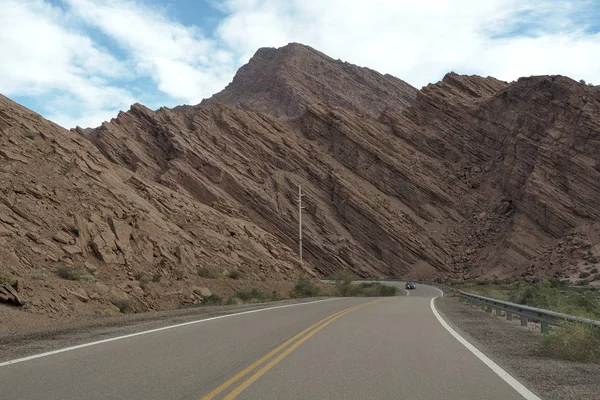 Rioja Argentina 2019 Vista Lado Rota Com Montanhas Fundo — Fotografia de Stock