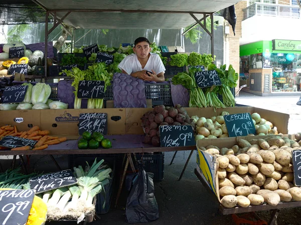 Cordoba City Cordoba Argentína 2019 Egy Ideiglenes Zöldségpiac Utcán Belváros — Stock Fotó