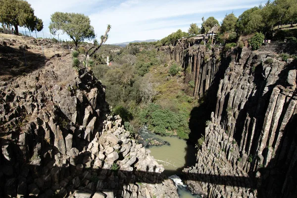 Basaltische Prismenformationen Huasca Ocampo Hidalgo Mexiko — Stockfoto