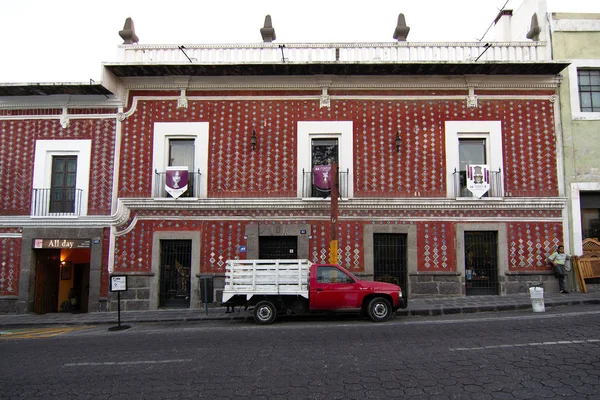 Puebla City Puebla Messico 2019 Una Casa Tradizionale Con Decorazioni — Foto Stock