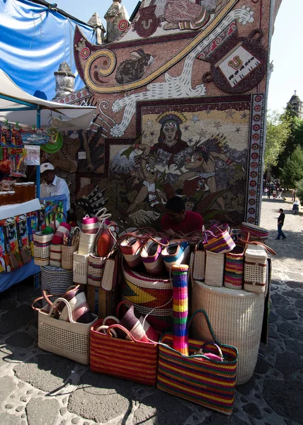 Tepoztlan Morelos Meksika 2019 Hafta Sonu Folklorik Pazarı Şehrin Başlıca — Stok fotoğraf