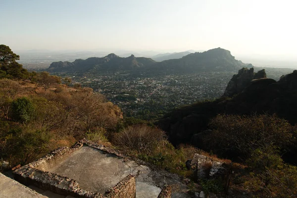 Tepoztlan Morelos Mexique 2019 Vue Panoramique Montagne Tepozteco — Photo