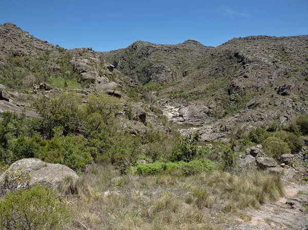 Vista Rio Yuspe Que Atravessa Montanhas Reserva Cerro Blanco Perto — Fotografia de Stock