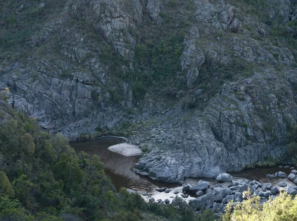 Uitzicht Rivier Yuspe Loopt Door Bergen Cerro Blanco Reserve Buurt — Stockfoto