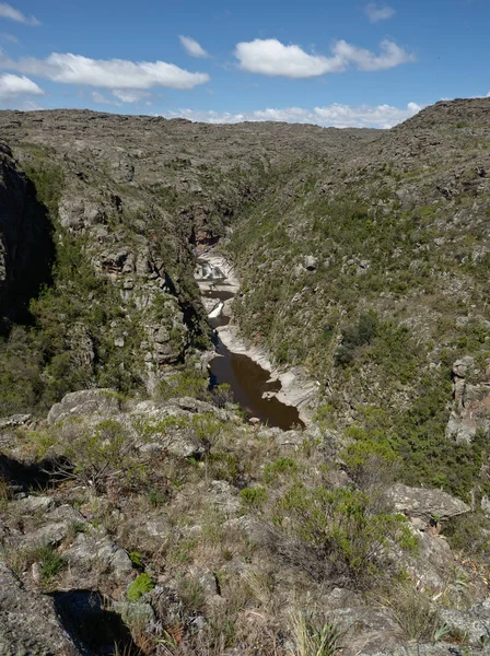 Uitzicht Rivier Yuspe Loopt Door Bergen Cerro Blanco Reserve Buurt — Stockfoto