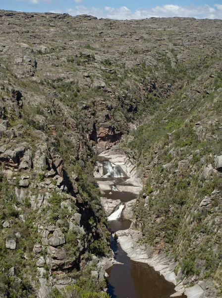 Uitzicht Rivier Yuspe Loopt Door Bergen Cerro Blanco Reserve Buurt — Stockfoto