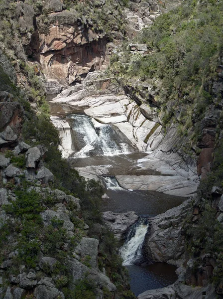 Uitzicht Rivier Yuspe Loopt Door Bergen Cerro Blanco Reserve Buurt — Stockfoto