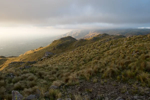 Kilátás Filo Tetején Comechingones Hegyek Közelében Merlo San Luis Argentína — Stock Fotó