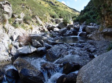 Villa de Merlo, San Luis, Arjantin'deki Reserva Florofaunistica rezervinin manzarası.