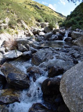 Villa de Merlo, San Luis, Arjantin'deki Reserva Florofaunistica rezervinin manzarası.