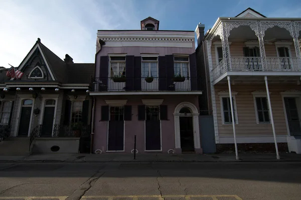 Nueva Orleans Luisiana 2019 Casas Tradicionales Barrio Francés — Foto de Stock