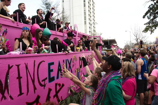 Baton Rouge Louisiana Abd 2019 Nsanlar Mardi Gras Kutlamaları Sırasında — Stok fotoğraf