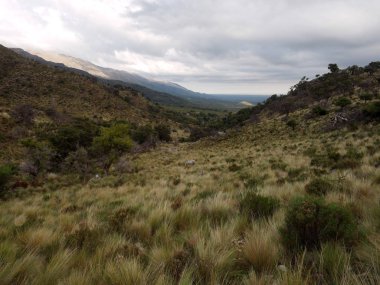 Mogote Bayo doğal rezerv, Villa de Merlo, San Luis, Arjantin görünümü.