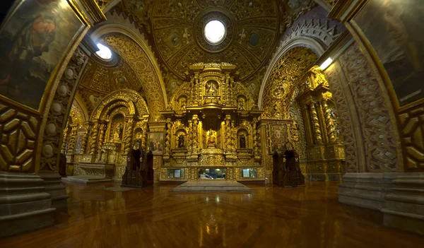 Quito Pichincha Ecuador 2019 Vista Interior Iglesia Compañía Jesús Compaa — Foto de Stock