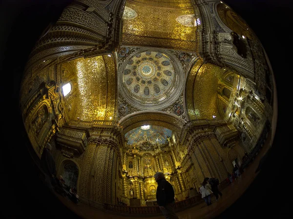 Quito Pichincha Ecuador 2019 Vista Interior Iglesia Compañía Jesús Compaa — Foto de Stock