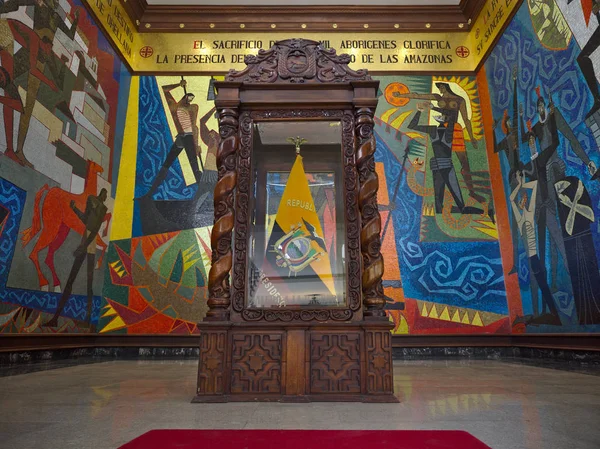 Quito Pichincha Ecuador 2019 Guayasamn Vægmaleri Carondelet Palace Sæde Regeringen - Stock-foto