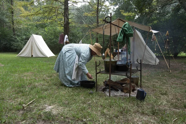 Baton Rouge Louisiana Usa 2019 Znovusjednoňování Občanské Války Muzeu Venkova — Stock fotografie