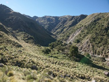 Pasos Malos nehri manzarası, Villa de Merlo, San Luis, Arjantin.