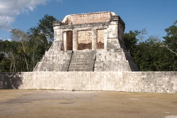 Вид Руїни Майя Розташований Археологічних Розкопок Чичен Іца Всесвітньої Спадщини — стокове фото