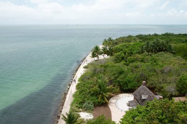 Cape Florida Light, Cape Florida bir deniz feneri Miami-Dade County, Florida, ABD Key Biscayne güney ucunda bir deniz feneri görünümü.