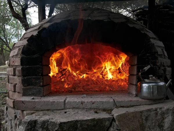 Forno Mattoni Fango Nella Campagna Vicino Rio Ceballos Cordoba Argentina — Foto Stock