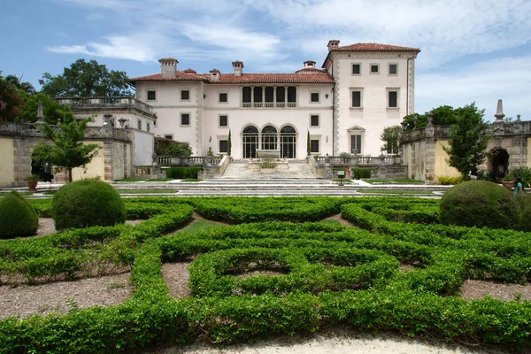 Miami Floryda Usa 2019 Widok Muzeum Ogrody Vizcaya Byłą Willę — Zdjęcie stockowe