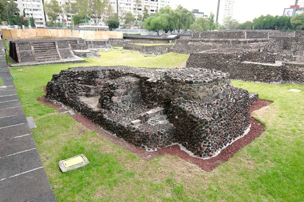 Мехіко Мексика 2019 Залишки Ацтеків Храмів Площі Лас Тре Калтулас — стокове фото