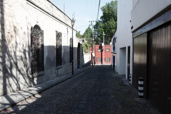 Ciudad México México 2019 Una Calle Empedrada Tradicional Barrio San — Foto de Stock