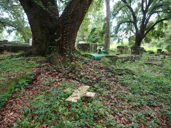 Baton Rouge Louisiana Estados Unidos 2019 Vista Tumbas Antiguas Cementerio — Foto de Stock