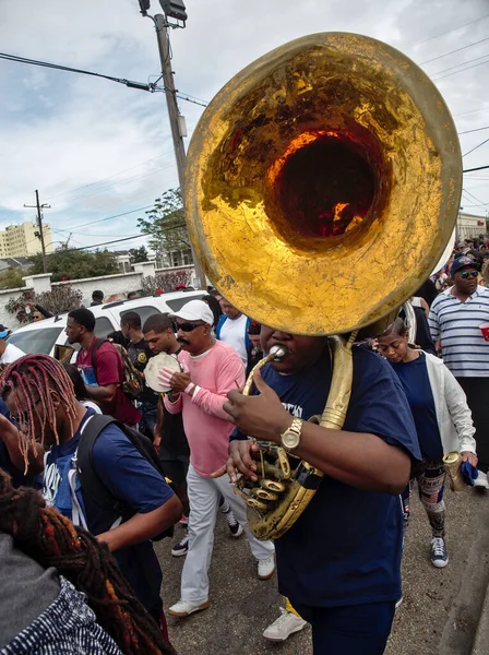 New Orleans Louisiana Usa 2020 Emberek Részt Vesznek Város Hagyományos — Stock Fotó