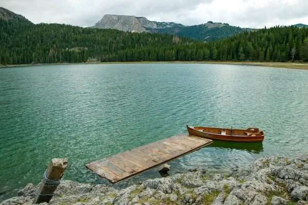 Serene mountain lake site