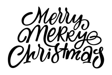 Noel ve yeni yıl kutlama kış metin: mutlu Noeller. İzole vektör, kaligrafi ifade. El hat. Mutlu tatil tasarım afiş, baskılar, fotoğraf, posterler, tebrik kartı için.