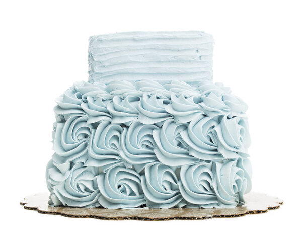 Blue Cake with Butter Cream Frosting
.