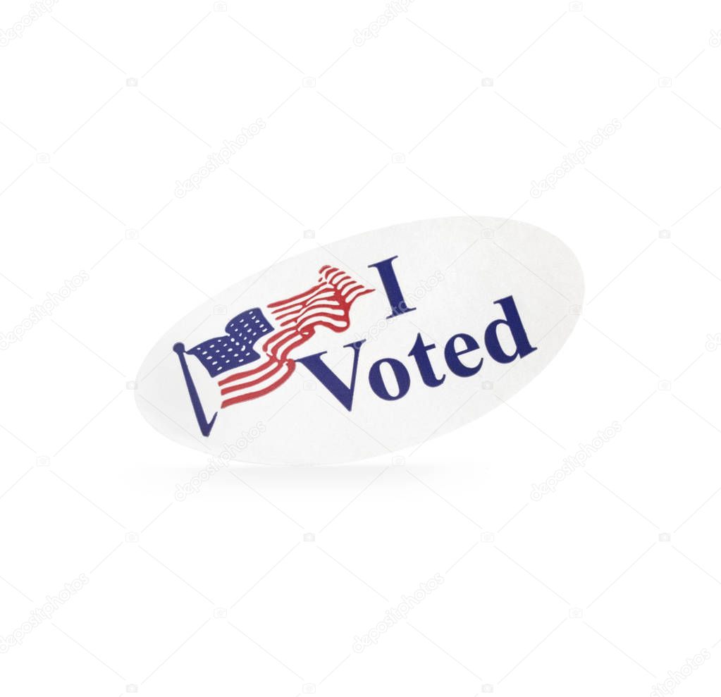 Standing Isolated Election I Voted Sticker