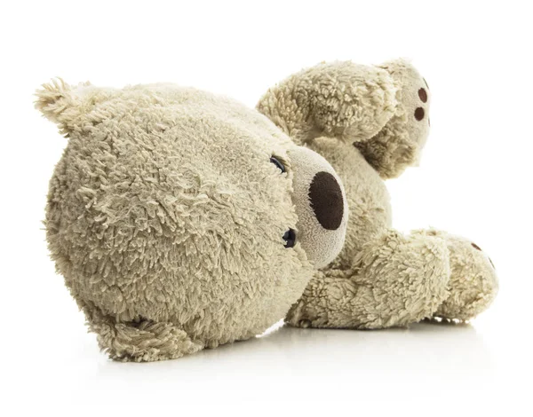 Isolated Teddy Bear Laying Side — Stock Photo, Image
