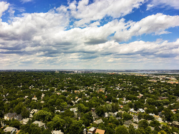Вид с воздуха на столицу США в Вашингтоне
