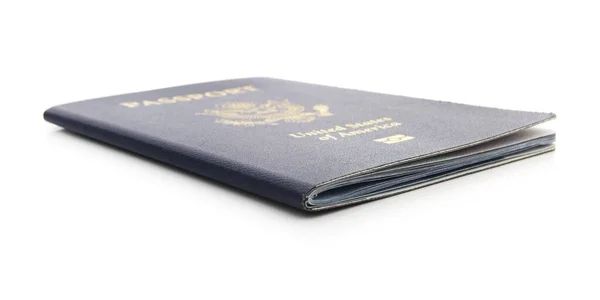 白色背景的美国护照 — 图库照片