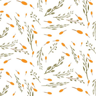 Kusursuz çiçek deseni. Vektör illüstrasyonu.