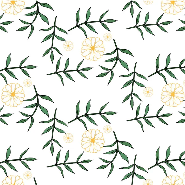 Nahtloses Blumenmuster Vektorillustration — Stockvektor