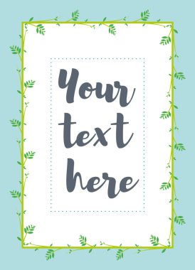 Örnek metin ile çiçek süsleme resim kenarlığı